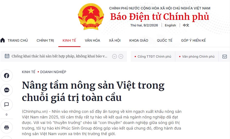 Nâng tầm nông sản Việt trong chuỗi giá trị toàn cầu